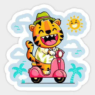 Happy tiger Sticker